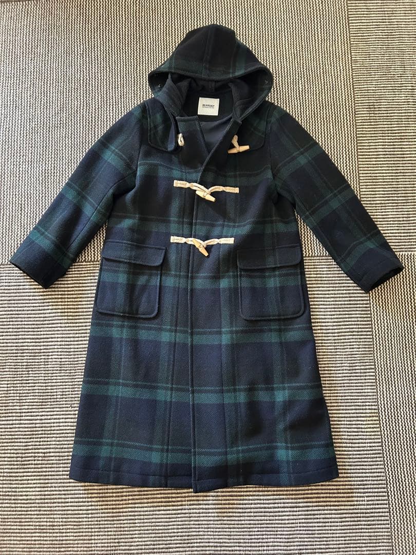 BEAMS BOY ダッフルコート チェック柄